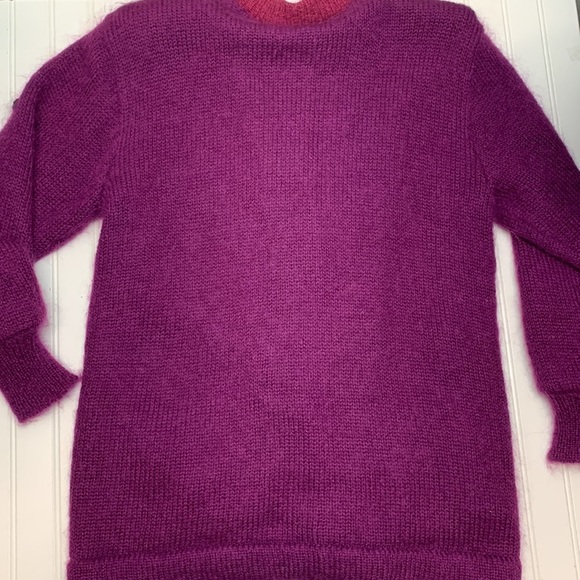 Vintage 90’s vibe purple button front sweater XL - Picture 10 of 10